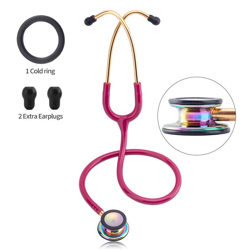 stethoscope dual-purpose double-headed double-sided stethoscope measuring blood pressure stethoscope with color box gold-plated stainless steel full figure