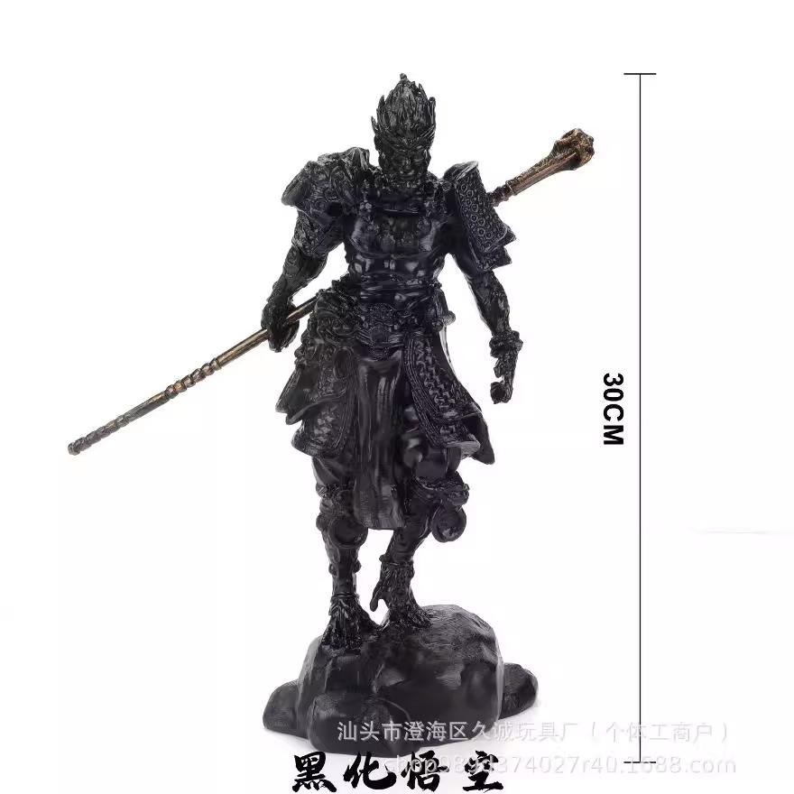 high quality resin solid the monkey king: quest for the sutra decoration ornaments triumph over the buddha hand-made black wukong game