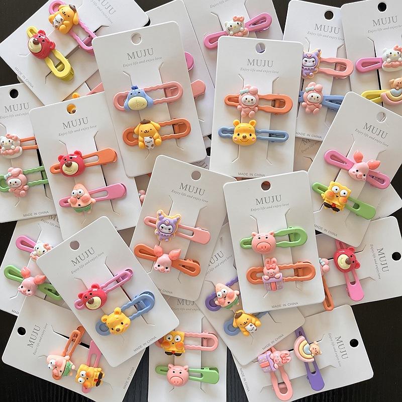 children's hairpin female super cute cartoon doll bangs side clip 2023 new internet celebrity hairpin d40