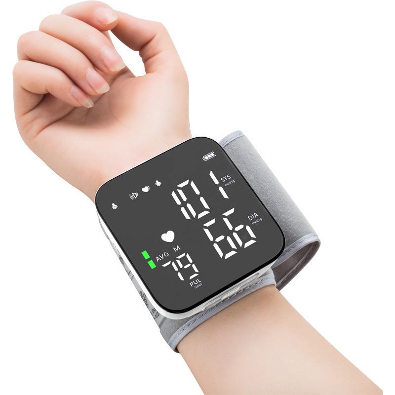 wrist type electronic sphygmomanometer blood pressure pressure capsule led large screen display sphygmomanometer automatic voice export full figure