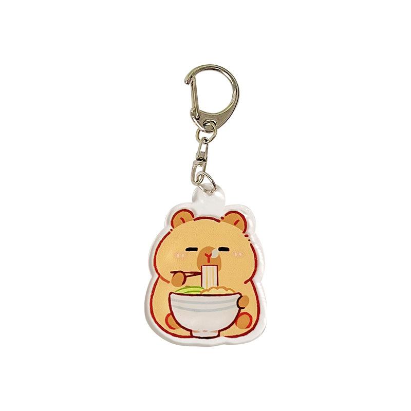 capabala keychain cute capybara acrylic pendant student bag pencil case decoration accessories small gift Item Picture