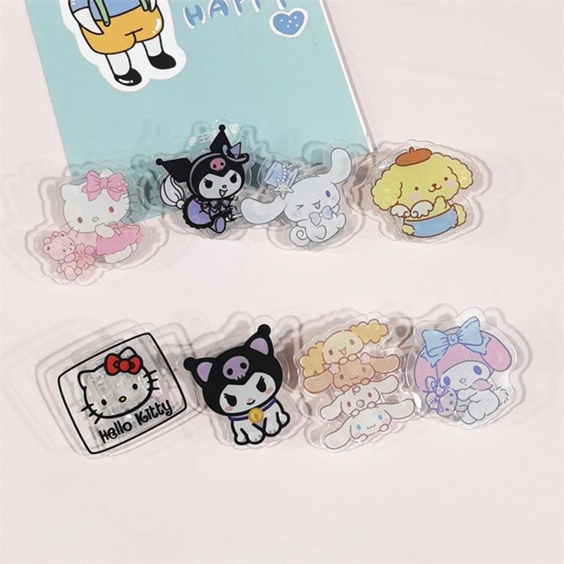 strictly selected sanrio acrylic cartoon clip stationery paper transparent binder clip cinnamoroll babycinnamoroll acrylic pp clip wholesale