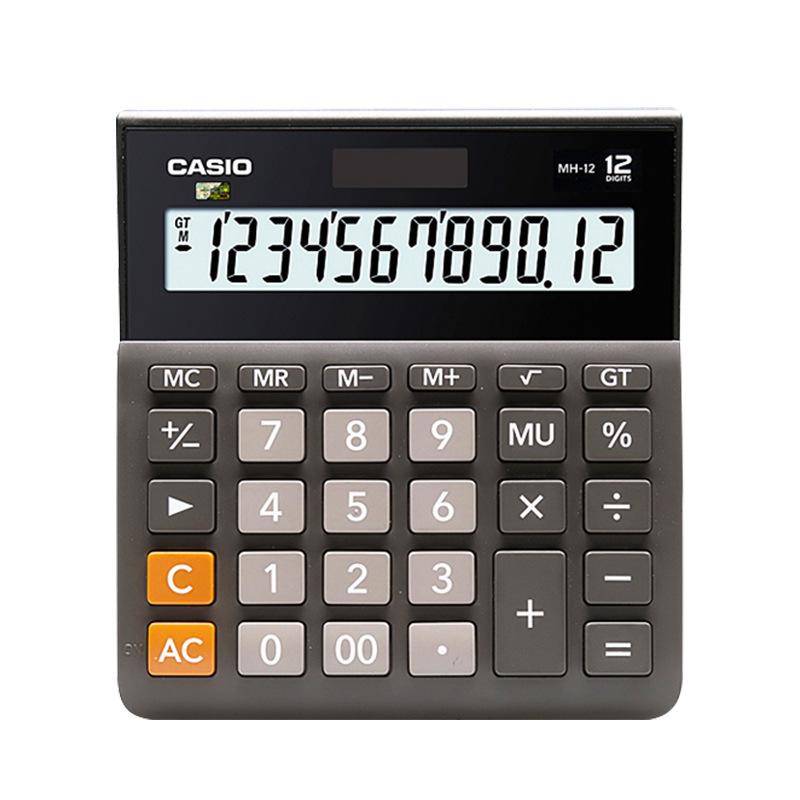 genuine goods casio casio mh-12 large body 12-digit solar large business daily office