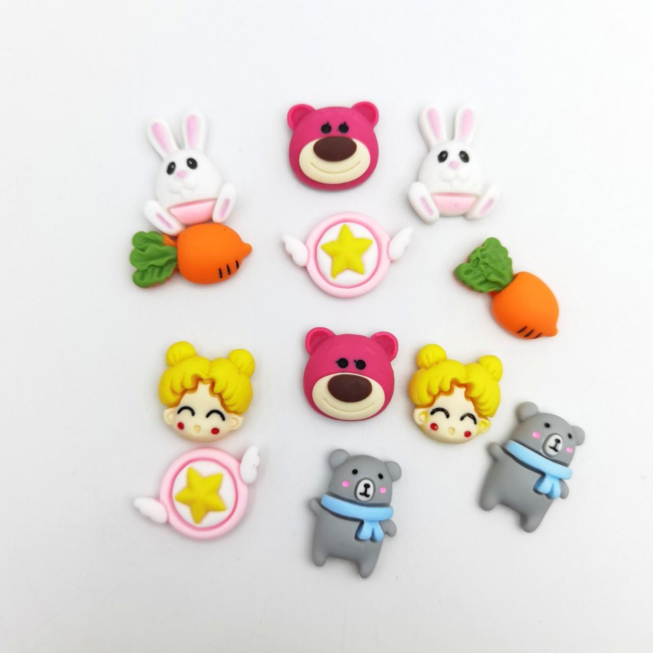 diy resin accessories cartoon animal pretty girl diy cream glue phone case beauty ornament headband material patch