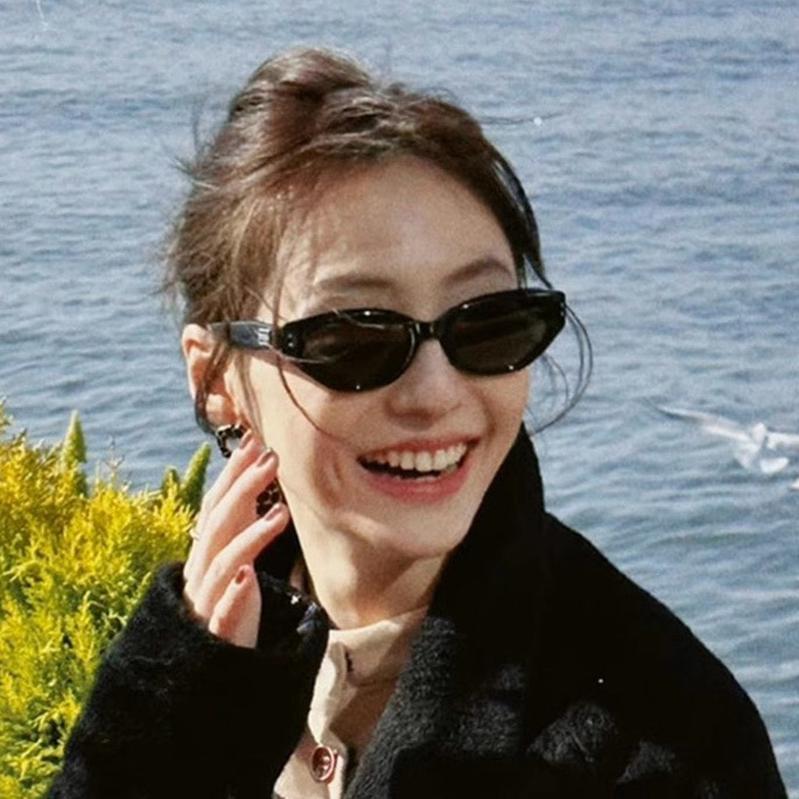 xiaohongshu same style gm sunglasses men's face slimming cats' eye sunglasses women's sun protection uv protection sun glasses