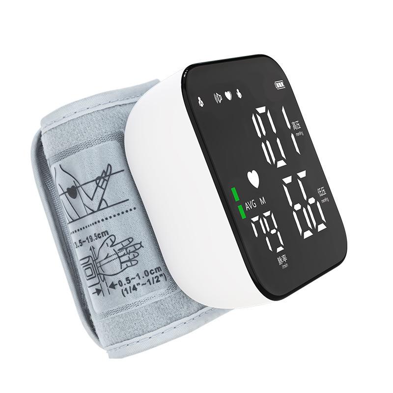 wrist type electronic sphygmomanometer blood pressure pressure capsule led large screen display sphygmomanometer automatic voice export details Picture