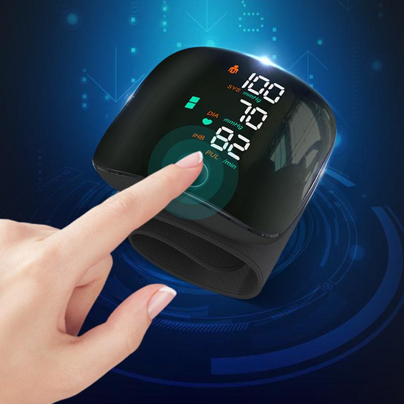Wrist Charging Sphygmomanometer English Household Blood Pressure Measuring Machine Sphygmomanometer Spanish Arabic Mengjiala Specification drawing