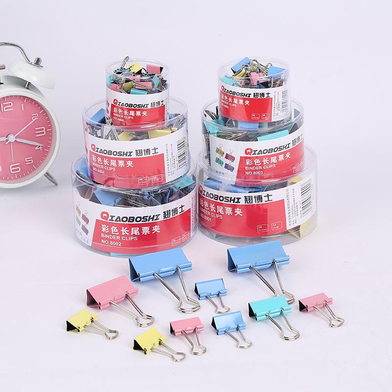 colorful long tail clip factory direct supply office office supplies binder clip metal folder practical ticket clips wholesale
