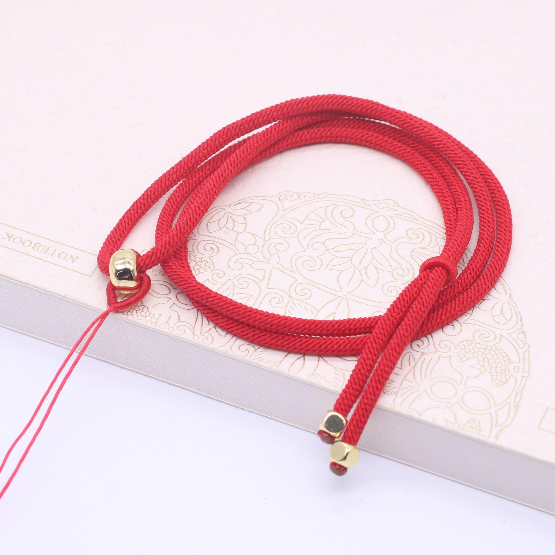 semi-finished products hand-woven diy necklace rope clavicle chain sweater chain beeswax amber jade pendant neck rope lanyard full figure