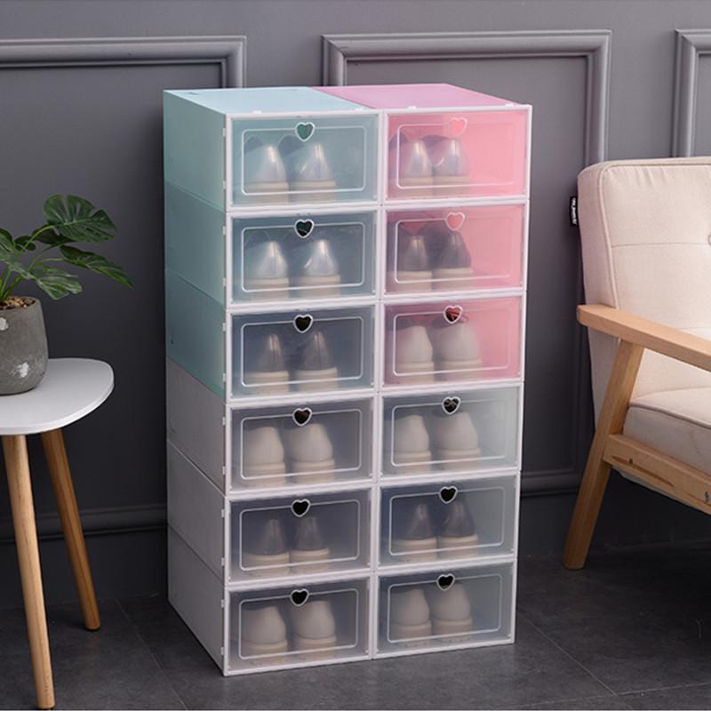 flip shoe box storage box transparent shoes drawer storage fantastic plastic shoe box household storage thickened shoe cabinet