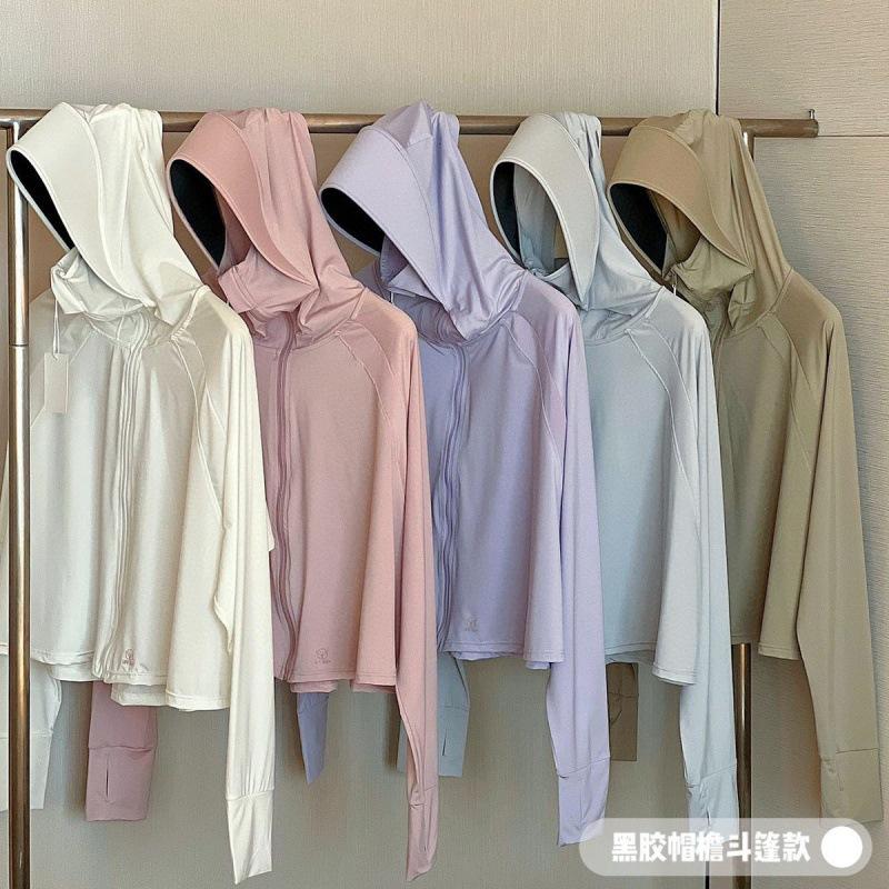 2024 summer women's new black rubber brim uv protection thin blouse long sleeve all-match cape sun protection clothing full figure