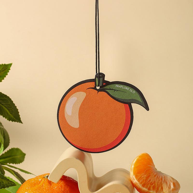 Car Air Freshener Incense Card Car Fragrance Incense Hanging Car Sachet Wardrobe Aromatherapy Sheet Creative Fruit Aromatherapy Pendant Specification drawing