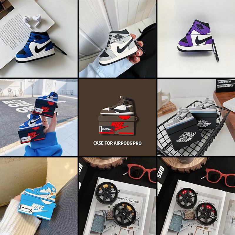 creative trendy brand shoe box shoes for aiprods3 generation apple 2 generation wireless bluetooth headset protective cover pro box