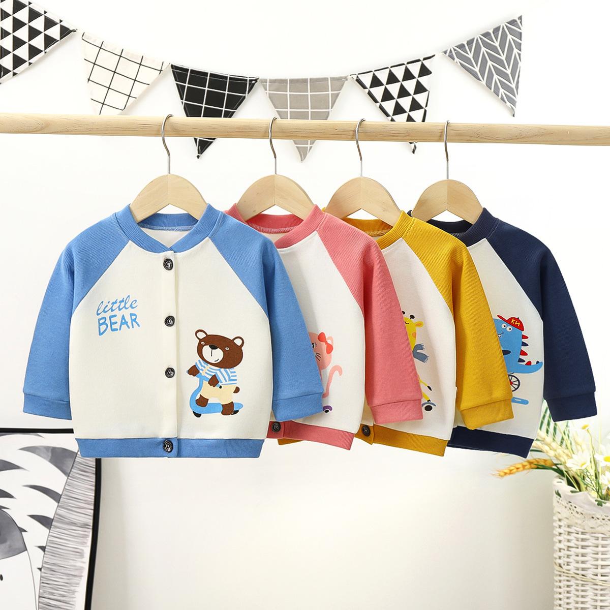 2023 New Baby Sweater Boys and Girls Coat Cardigan Western Style Kids V-neck Cardigan Autumn Outerwear Sweater 9