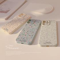 Korean Style Vintage Floral Iphone15 Mobile Phone Shell for iPhone 13 Original 11 Silicone 12 Soft Case 14promax Applicable