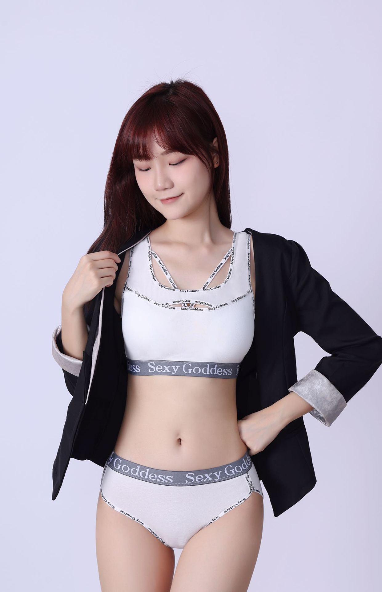 european and american bra set women's fake two-piece vest sexy push up beauty back exercise underwear two-piece brief set cross-border Specification drawing