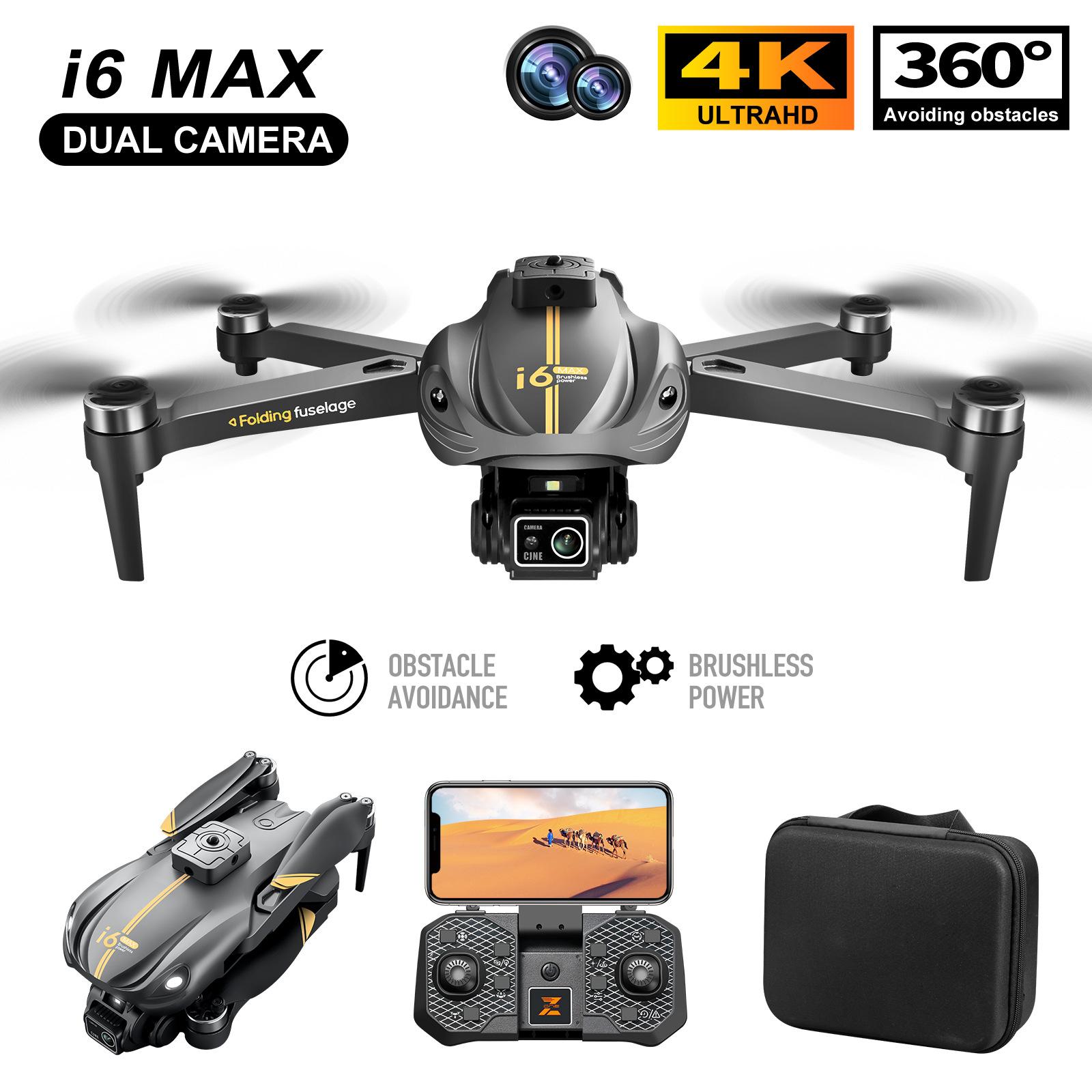 new cross-border i6 max uav night vision hd aerial photography four-axis aircraft brushless obstacle avoidance air camera drone thumbnail