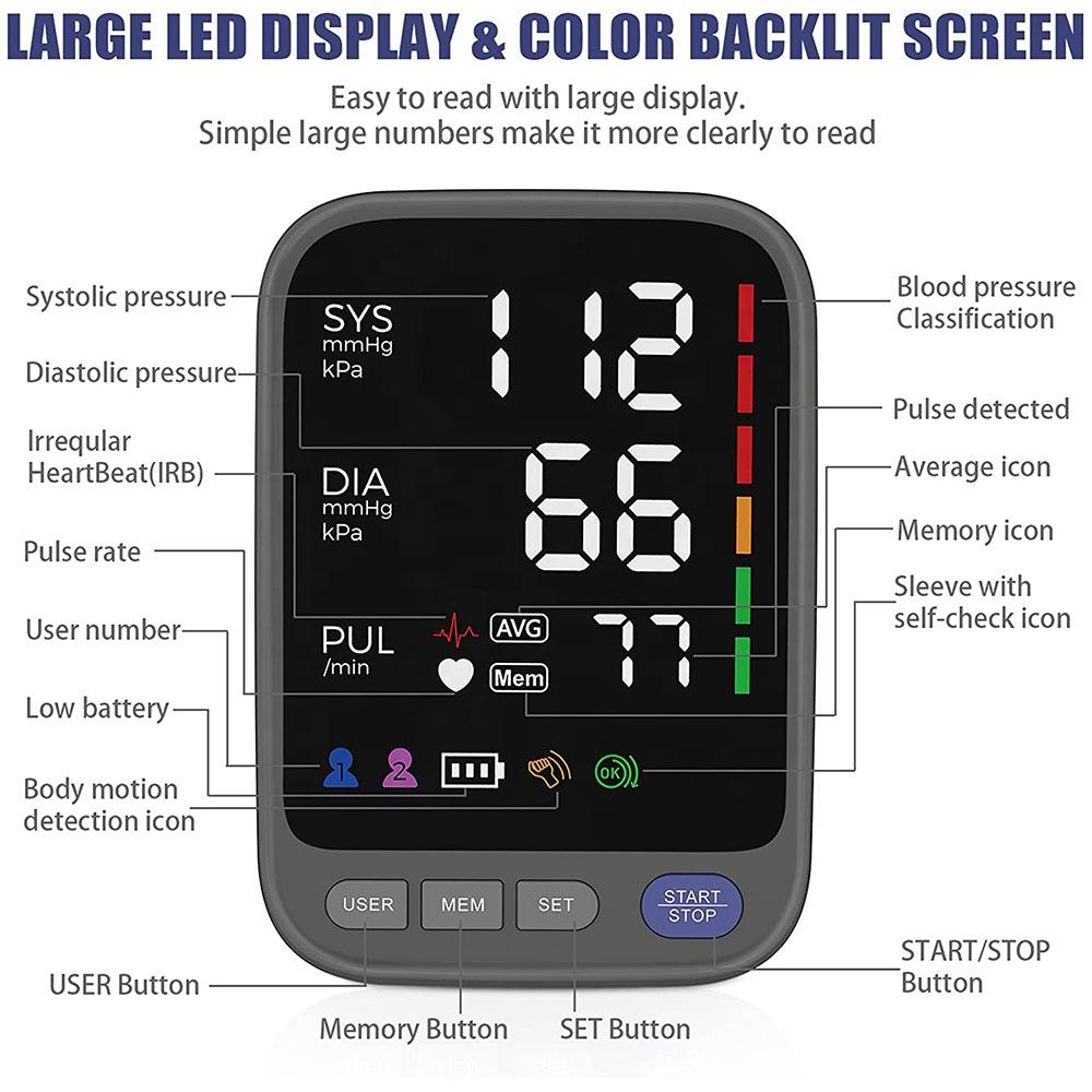 intelligent sphygmomanometer oled screen electronic blood pressure measuring machine digital sphygmomanometer english foreign trade export Application Scenario