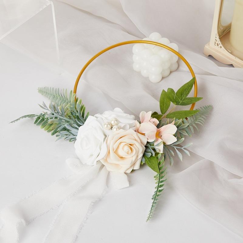 western bridesmaid hand garland high sense bridal bouquet mori style artificial rose bouquet small holding flower shooting