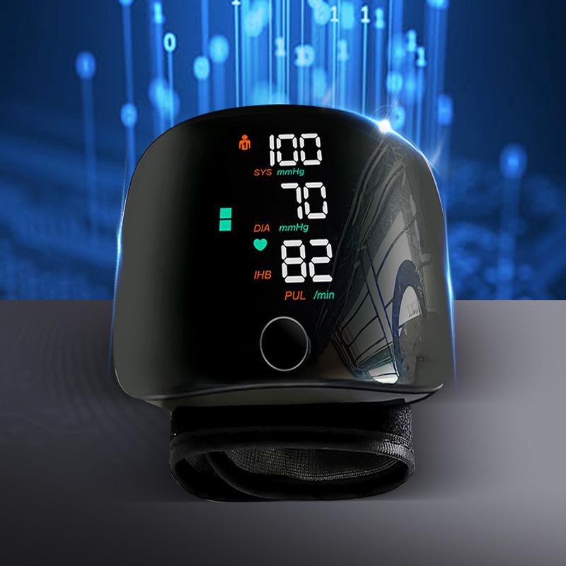 Wrist Charging Sphygmomanometer English Household Blood Pressure Measuring Machine Sphygmomanometer Spanish Arabic Mengjiala details Picture