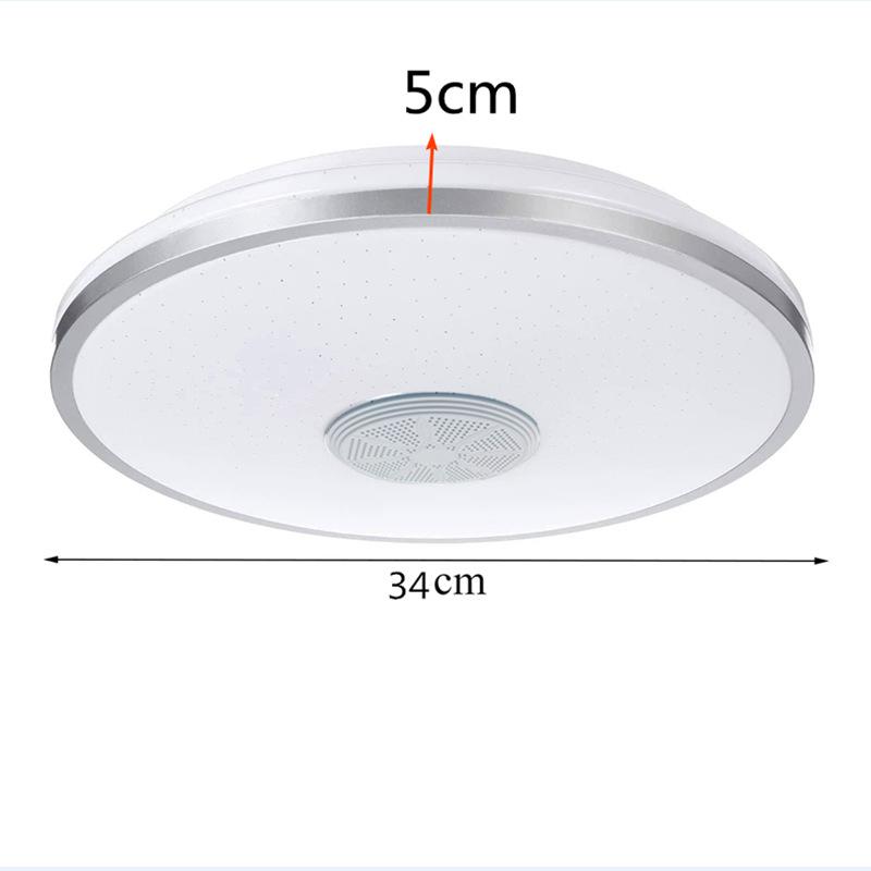 bluetooth music ceiling lamp l round bedroom light appled colorful lamp rgb factory direct sales 34cm new details Picture
