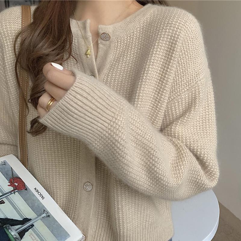 2024 new fall women's clothing idle style knitwear cardigan women's korean-style small sweater coat women's fashionable top