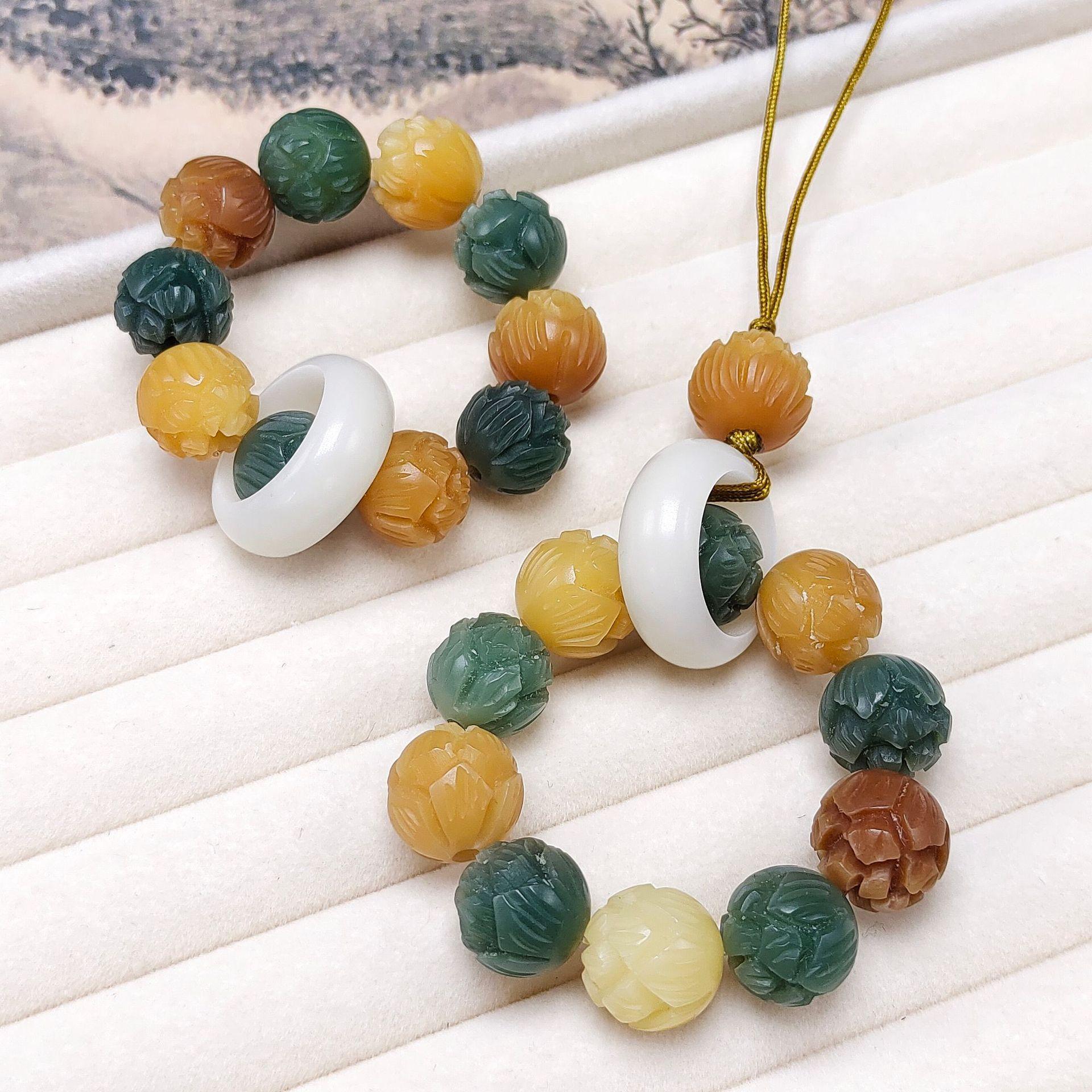 Simple Duobao Bodhi Lotus Mobile Phone Charm Women's Cell Phone Bag Lanyard Bodhi Flexible Ring Hand Toy Decorative Pendant