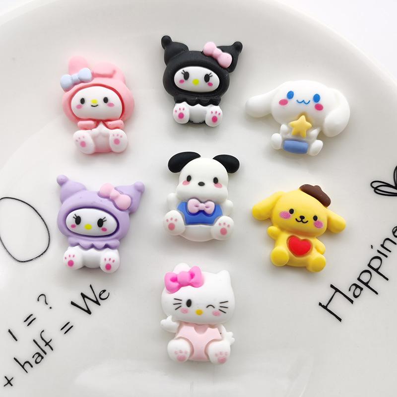 body sanrio resin accessories cartoon my melody diy hairpin headdress phone case cream glue accessories material