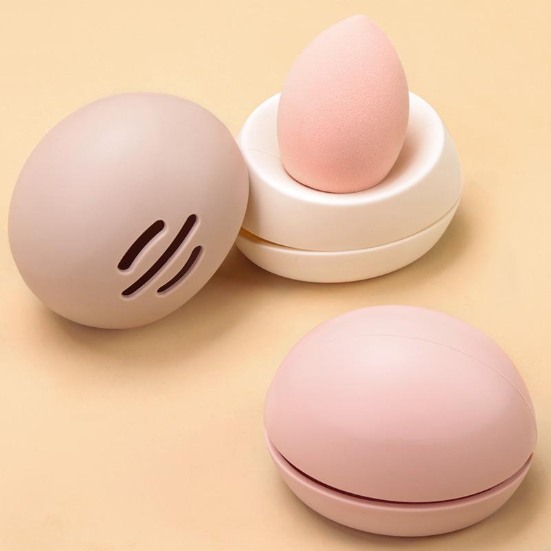 Amazon Hot Beauty Egg Box Travel Portable Silicone Cosmetic Bag Storage Drying Beauty Blender Storage Bag Specification drawing