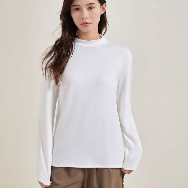 new autumn and winter half-high collar dralon bottoming shirt women's long sleeve single blouse keep warm inner match top 126 Application Scenario