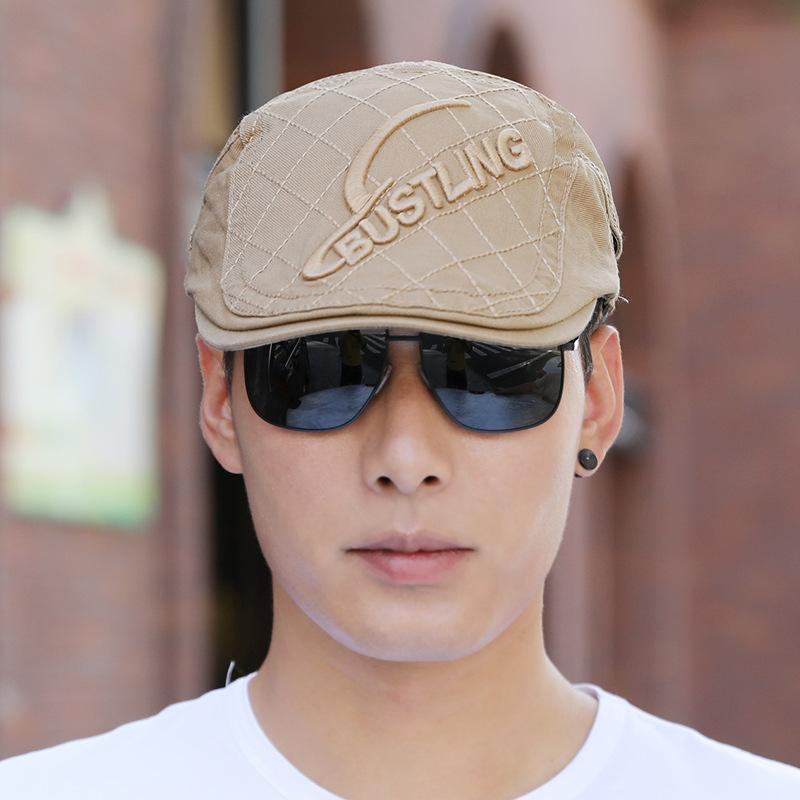 2023 New Style Beret Casual All-Matching Men's Peaked Cap Korean Style Vintage Sunshade Hat British Advance Hats Fashion