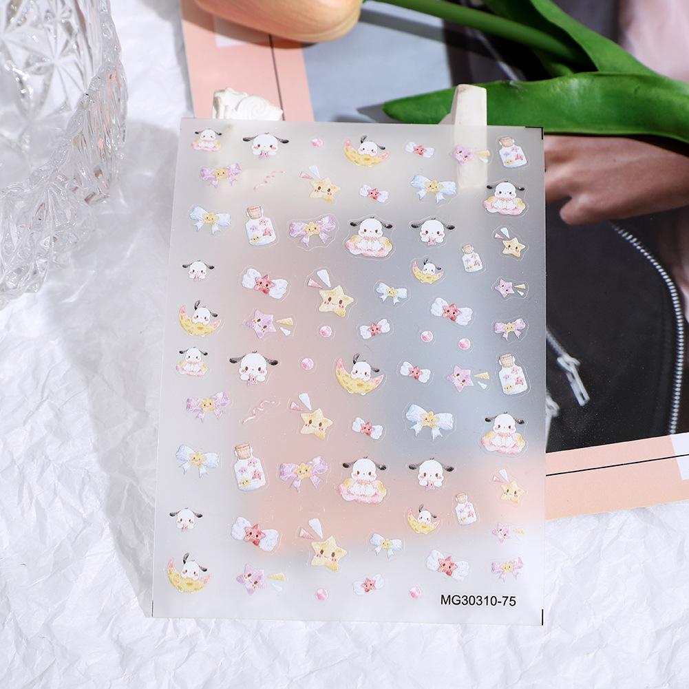 rose manicure notebook japanese style nail beauty stickers waterproof nail sticker decorative sticker ornament cartoon small animal anime