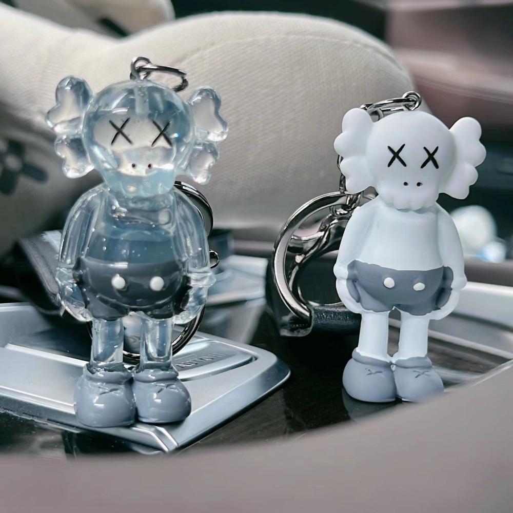sesame street kaws cartoon key button pendant couple bags ornaments cute car key chain wholesale of small articles