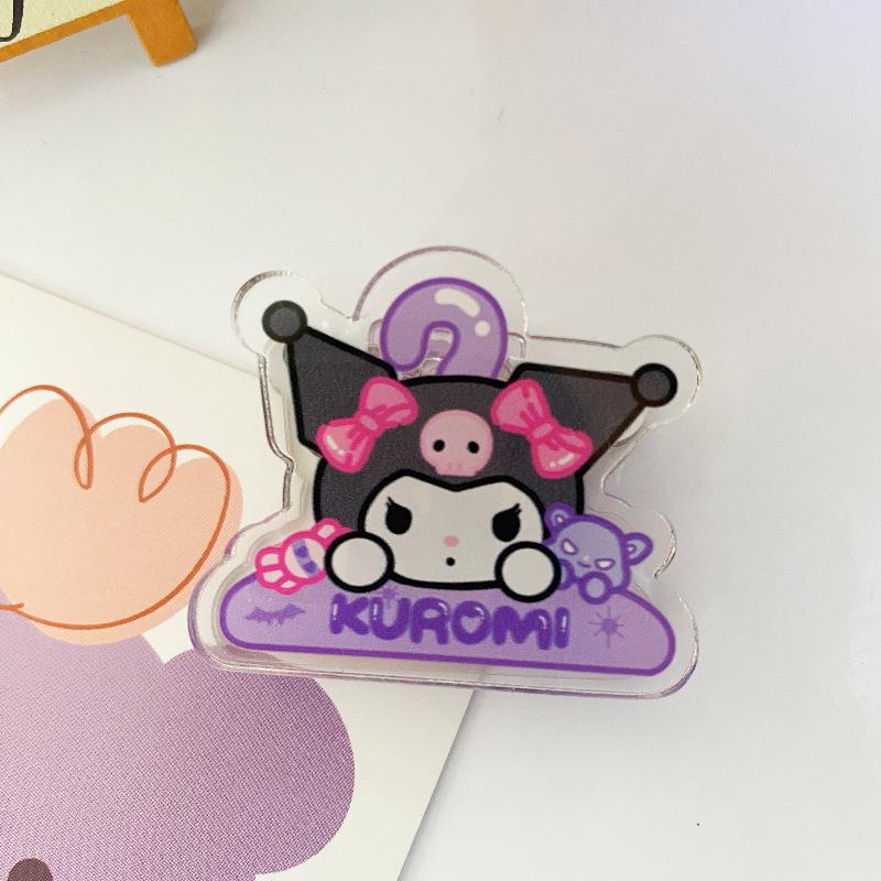 acrylic clip cartoon japanese sanrio cinnamoroll babycinnamoroll note clip stationery organizing binder clip pp clip butt clip Application Scenario