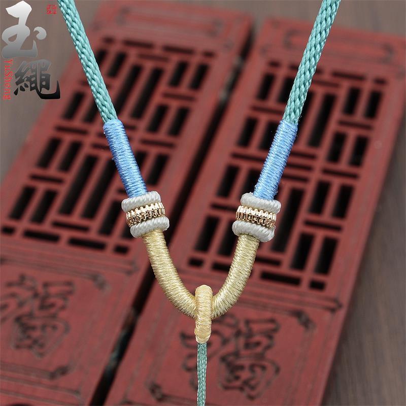 handmade braided necklace rope jade pendant beeswax pendant rope male and female jade pendants emerald pendant lanyard string halter full figure