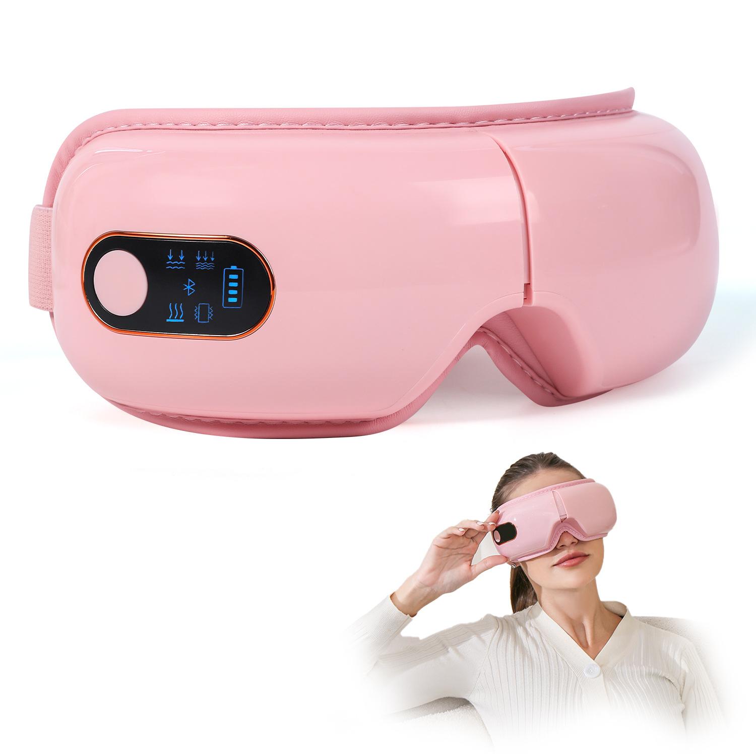 new bluetooth eye care machine air pressure eye massager heating eye mask hot compress eye shock electric eye massager