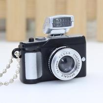 daisy small camera led light sounding luminous keychain camera necklace pendant creative gift key ring