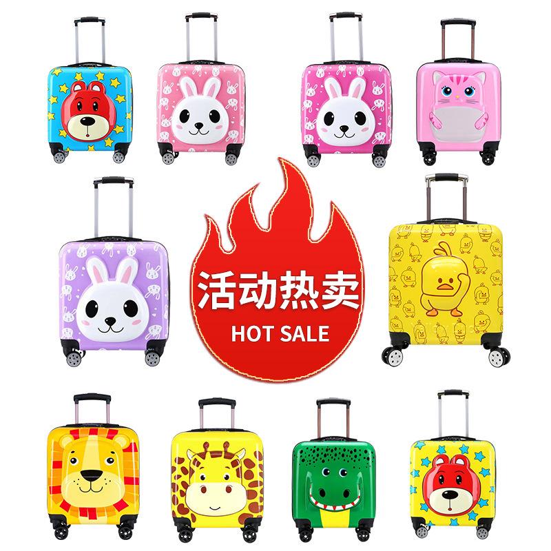 Children's Trolley Case Wholesale Luggage Universal Wheel Trolley Case Zipper Travel Children 18-Inch Boarding Bag