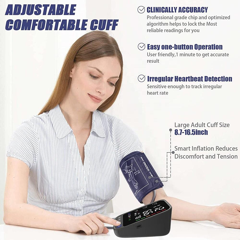 intelligent sphygmomanometer oled screen electronic blood pressure measuring machine digital sphygmomanometer english foreign trade export details Picture