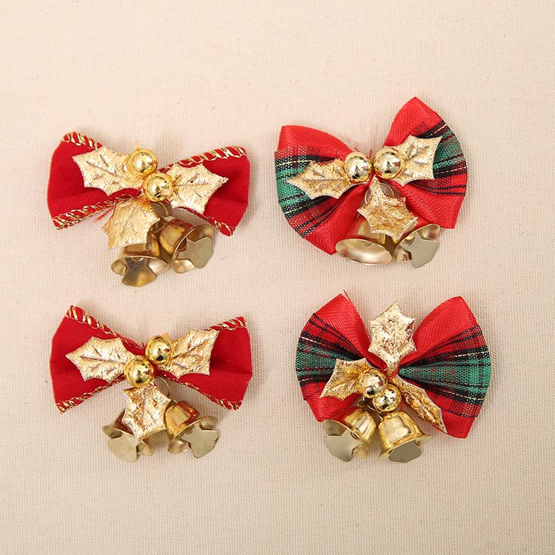 houbei christmas decorations christmas bowknot christmas gift decoration with bell christmas tree garland decoration accessories