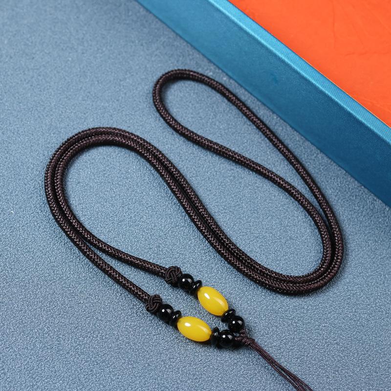 pendant rope necklace rope pendant rope beeswax pendant necklace rope crystal amber emerald jade pendant lanyard wholesale Application Scenario