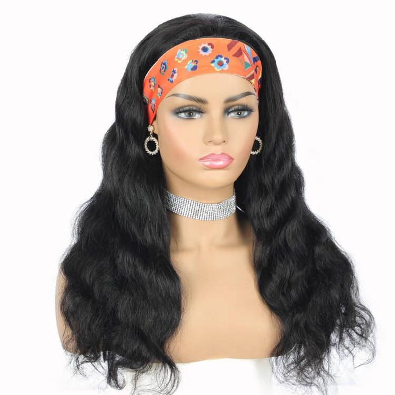 body wave wig hair band ice silk headgear human wigs cross-border european and american factory wholesale big wave