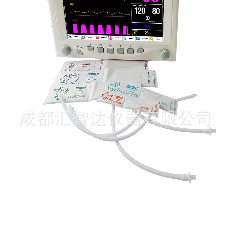 Exclusive for Export Disposable Non-Woven Single Tube Capless Newborn Veterinary Animal Pet Universal Blood Pressure Cuff Cuff Specification drawing