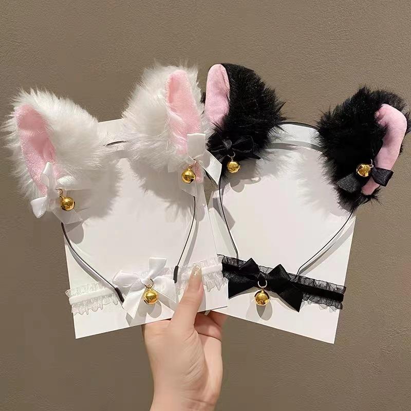 cat ears headband female sexy headdress cat headband bell plush bud live studio props atmosphere hairpin hair ornaments