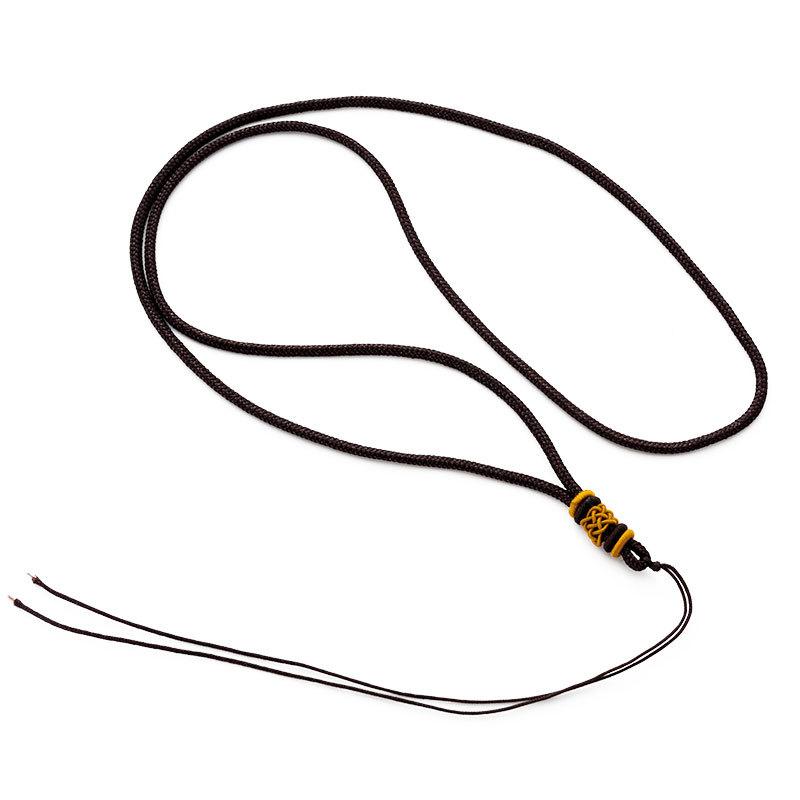long double circle necklace rope diy hand-woven peace buckle jade jade pendant string pendant jade pendant beeswax lanyard Item Picture