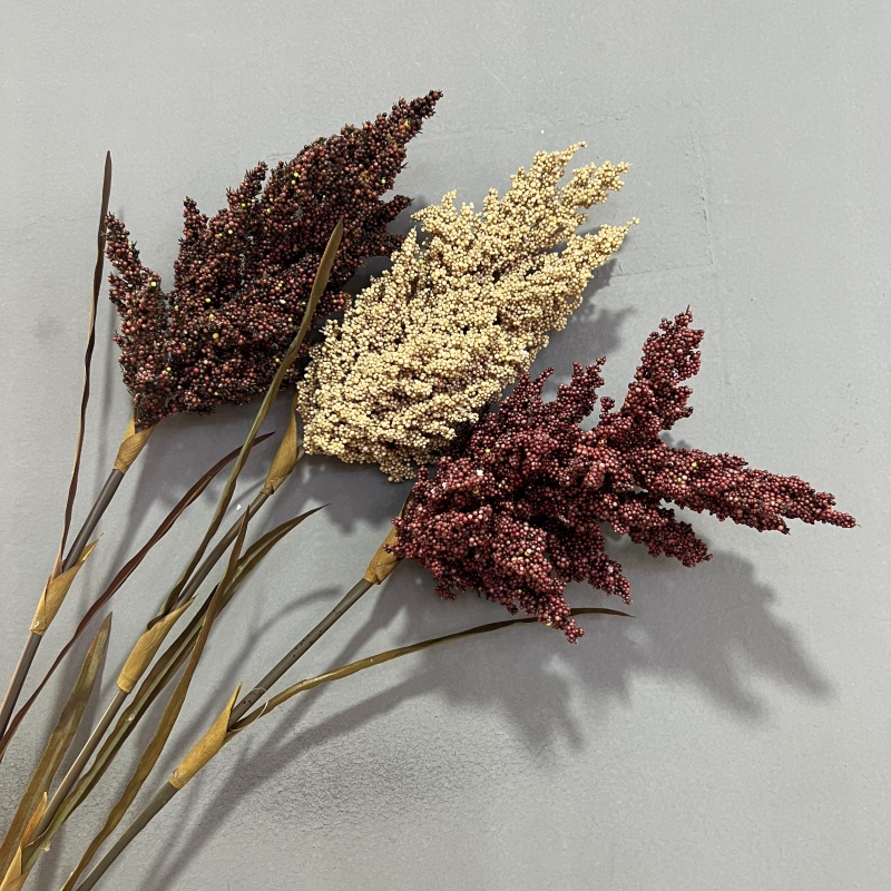 Artificial plants, sorghum bunches, dried flowers, decorative flowers, rural farmhouses, scene decoration, affordable fake rice ears, wheat ears, five grains, villas, shopping malls, decorative flowers purchase, artificial flowers wholesale Item Picture