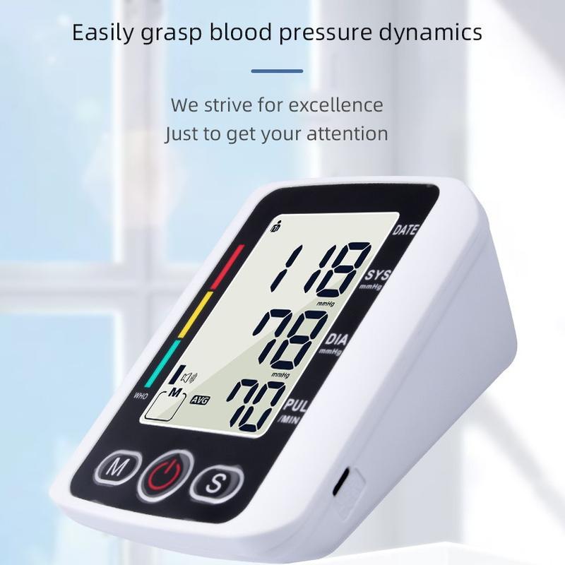 sphygmomanometer foreign trade electronic blood pressure meter household arm tied measurement electronic voice broadcast digital display sphygmomanometer Item Picture