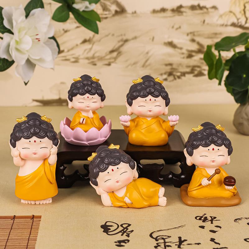 blessing little buddha car decoration cute internet celebrity little guanyin little buddha decoration home hallway table decorations