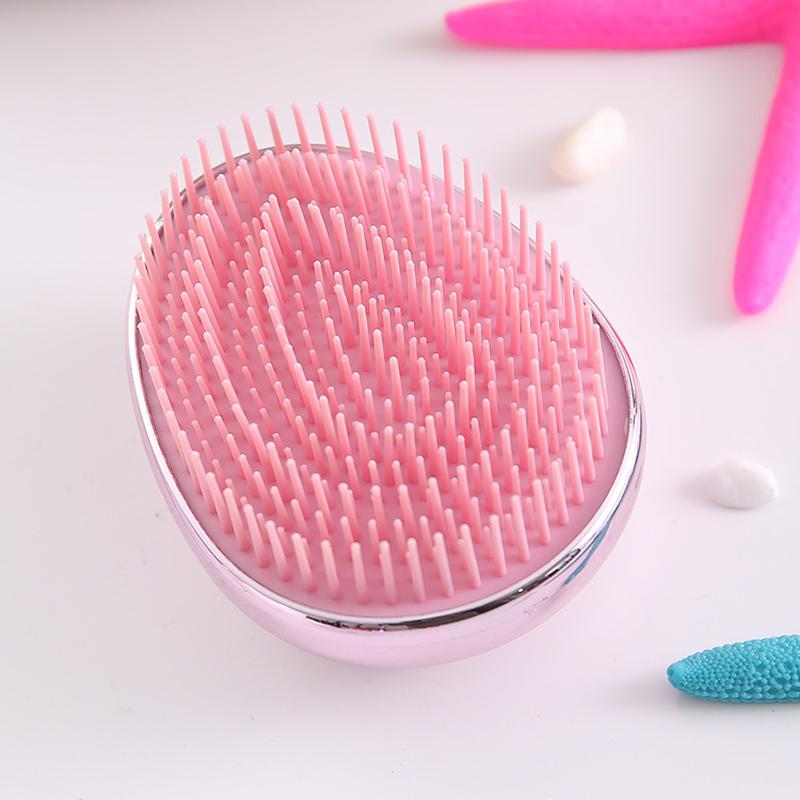 electroplated abs beauty hair comb brightening powder golden massage hair care comb glossy plastic egg comb Specification drawing