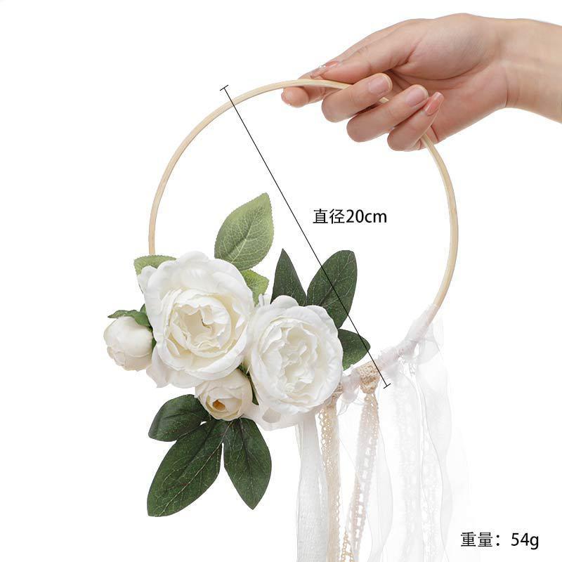 wedding round bridal bouquet european bridesmaid artificial flower portable garland photography props wedding dress accessories